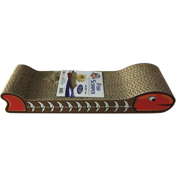 Katze Kratzbaum Pappe Fish mit Catnip 44 cm