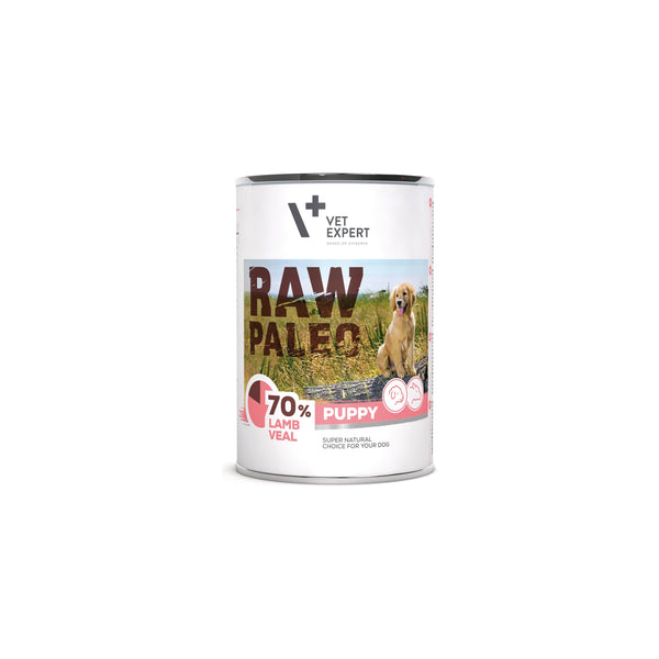 Hundenassfutter – Raw Paleo Puppy Lamm- und Kalbfleisch 400g