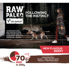 Hundetrockenfutter – Raw Paleo Adult Large Rind