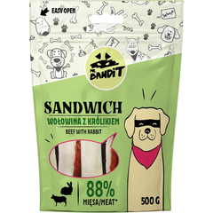 Mr Bandit Sandwich - Rind und Kaninchen - Hundesnack 500g