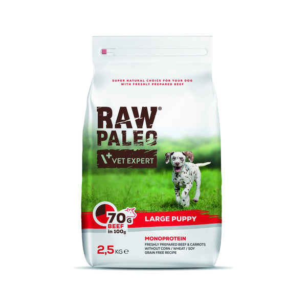 Hundetrockenfutter – Raw Paleo Puppy Large Rind