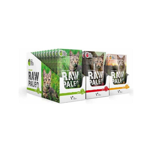 Starterpaket zum Kennenlernen – Raw Paleo Katze - Sterilised 3×12