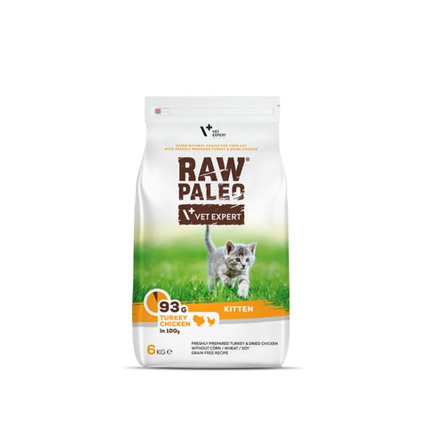 RAW PALEO KITTEN – Truthahn und Huhn Trockenfutter für Katzen / Kitten